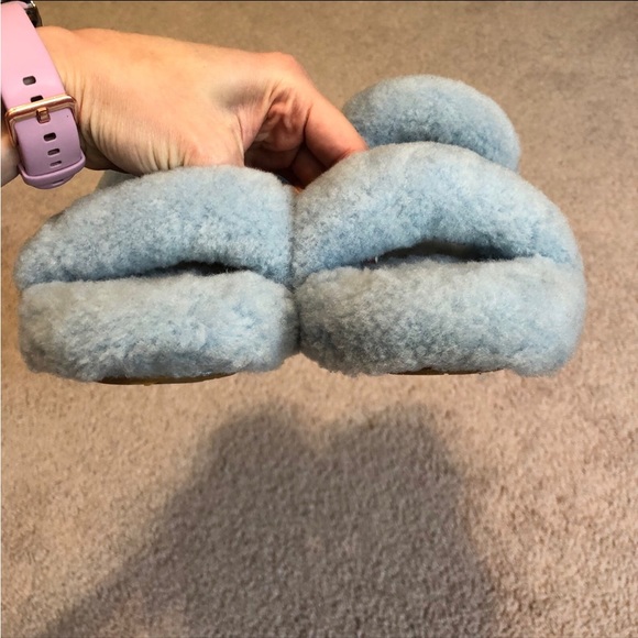 Ugg fluff yeah blue slides girls size 4 - Picture 7 of 7